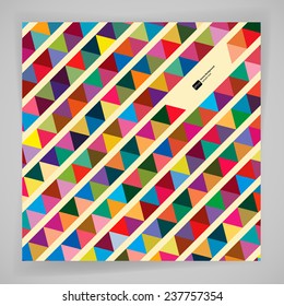 Multicolor abstract bright background with triangles. Elements for design. Eps10.