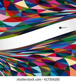 Multicolor abstract bright background with triangles. Elements for design. Eps10.