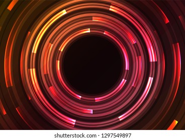 multicolor abstract circle background, digital overlap layer line, simple technology design template, vector illustration