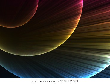 multicolor abstract circle background, digital overlap layer line, simple technology design template, vector illustration