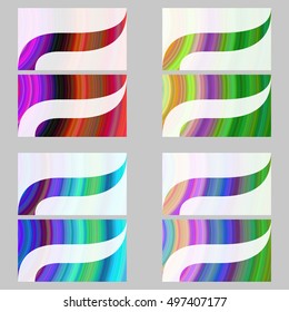 Multicolor abstract computer generated business card template design set