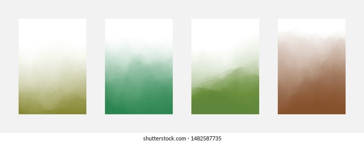 Multicolor Abstract Cover Set. Colorful Backdrop. Curve Pattern. Smooth Texture. Vector illustration
