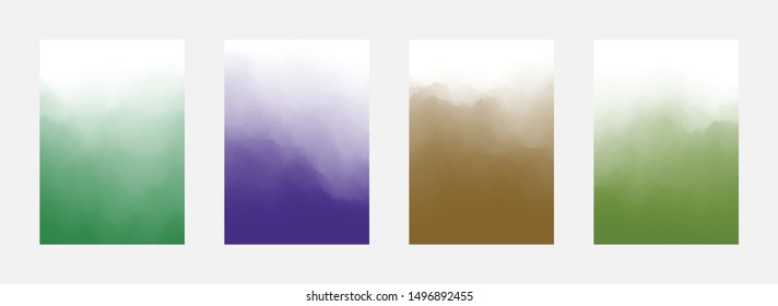Multicolor Abstract Cover Set. Colorful Pattern. Smooth Design. Modern Texture. Vector illustration