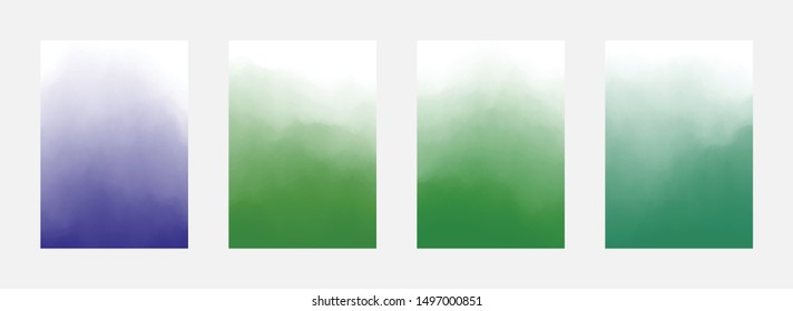 Multicolor Abstract Cover Set. Curve Background. Smooth Pattern. Gradient Backdrop. Vector illustration
