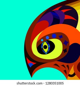 Multicolor abstract falcon beautiful vector illustration
