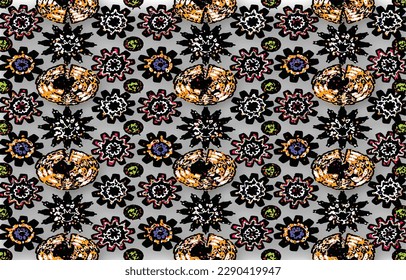 Multicolor abstract flowers patterns Is a isolated floral background decorative painting design ,great for textile and fabric print ,decoration ,curtain ,christmas flowers and valentine gift card 