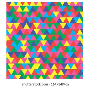 Multicolor abstract Geometric pattern. Flat texture. Simply figures. Mosaic Background for print banner textile
