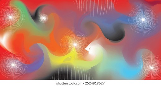 multicolor abstract gradient style with visual style, modern