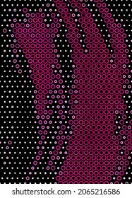 Multi-color abstract halftone texture. Colored background of dots