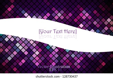 Multicolor abstract lights disco background. Square pixel mosaic vector