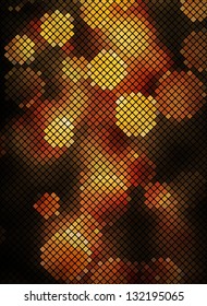 Multicolor abstract lights disco background. Square pixel mosaic vector EPS 10