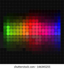 Multicolor abstract lights disco background