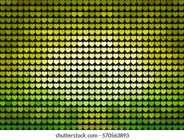 Multicolor abstract lights disco background. Hearth pixel mosaic.In green color tone.