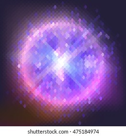 Multicolor abstract mosaic background. Pixel backdrop in 8-bit style, digital pattern vector ilustration