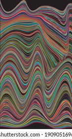 Multicolor abstract paint dotted grunge background. Wavy fabric surface. Modern screen vector design for mobile