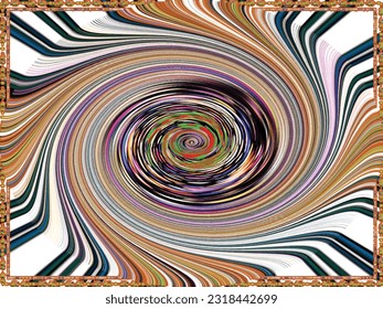 Multicolor abstract pattern flower is an isolated 3d twirl rounded vector  design in stylish frame ,great for decoration ,textile and fabric ,book cover ,love card and different website and print use