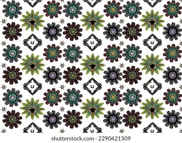 Multicolor abstract patterns flowers is a marvelous floral background decorative painting design ,great for textile and fabric print ,decoration ,curtain ,christmas flowers and valentine gift card 