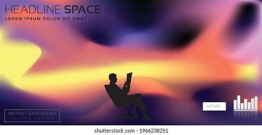 Multicolor Abstract Poster. Gradient Background. Minimal Concept. Bright Wave Brochure. Abstract Shapes. Rainbow Geometric Background. Vivid Minimal Pattern. Light Dynamic Waves. 3d Fluid Banner , Sun