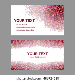 Multicolor abstract rectangle mosaic business card template design