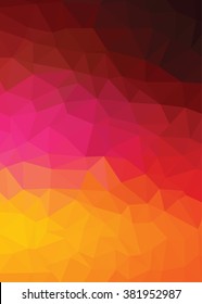 Multicolor abstract rumpled triangular background, low poly 