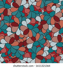 Multicolor abstract seamless background. Grunge texture with repeating elements. Chaotic color vector pattern