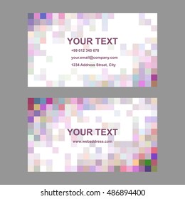 Multicolor abstract square design business card template set