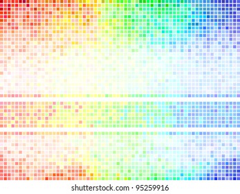 Multicolor abstract  tile background. Square pixel mosaic vector