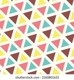 Patrón multiolor abstracto triangular geométrico sin soldadura. Ilustración del vector