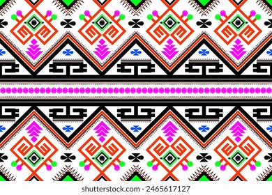 Tejido negro étnico en el diseño de fondo blanco para cojines de Fondo de pantalla, ropa y tela. Vector estilo bordado.