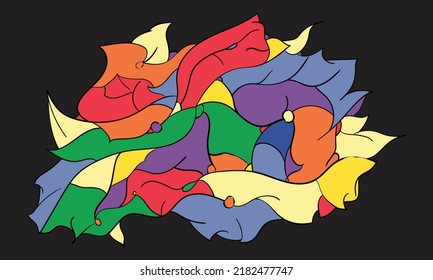 Multicolor del cerebro abstracto. Adecuado para logotipo comunitario o icono, grupo educativo, etc