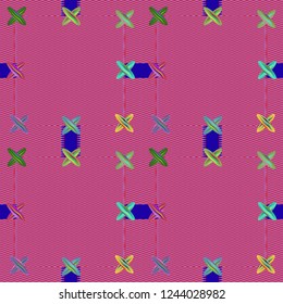 Multicolor amazing magian abstract background vintage lovely jeans tissue seamless.