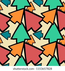 Multicolor arrows cursor seamless pattern.