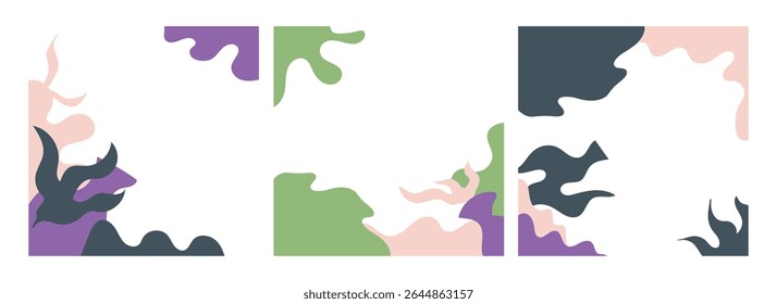 multicolor art vector banner template flat design
