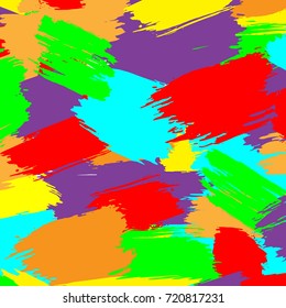 Multicolor autumn background. Good for design your fall sale offer. Retro vintage 80s or 90s fashion style abstract brush pattern. Colorful vector illustration.