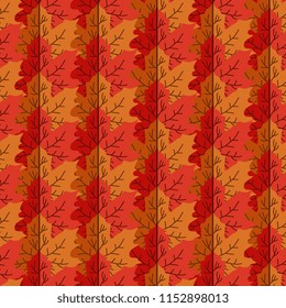 Multicolor autumn maple leaves tile seamless pattern