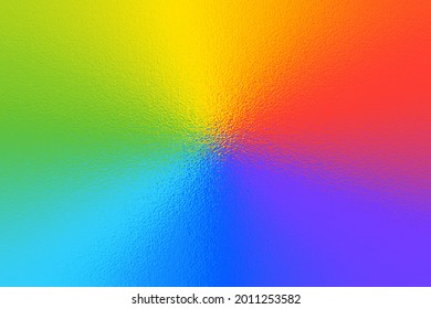 Multicolor Background. Bright Color Texture. Rainbow Gradient. Iridescent Ombre. Background With Metallic Effect For Design Prints. Colour Metal Texture. Colours Abstract Surface. Vector Illustration