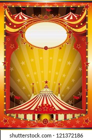 Multicolor background circus. Color circus with big top for your show.