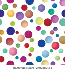 Multicolor background, colorful vector texture with circles. Splash effect banner. Dotted abstract illustration with blurred drops of rain. Seamless pattern for fabric, textile.