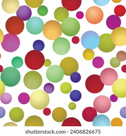 Multicolor background, colorful vector texture with circles. Splash effect banner. Dotted abstract illustration with blurred drops of rain. Seamless pattern for fabric, textile.