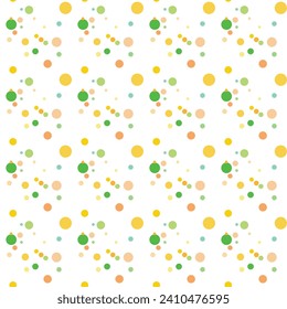 Multicolor background, colorful vector texture with circles. Splash effect banner. Dotted abstract illustration with blurred drops of rain. Seamless pattern for fabric, textile.