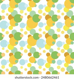 Multicolor background, colorful vector texture with circles. Splash effect banner. Dotted abstract illustration with blurred drops of rain. Seamless pattern for fabric, textile.