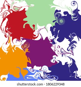 Mehrfarbiger Hintergrund, Zeichnung, abstrakte Illustration. Vektorgrafik im EPS 8-Format