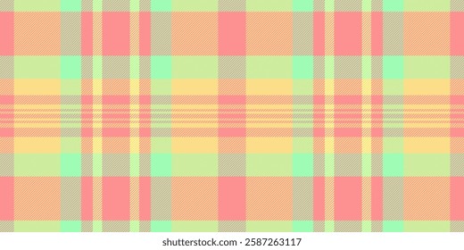 Multicolor background plaid texture, scottish textile tartan fabric. Valentine seamless pattern vector check in red and amber colors.