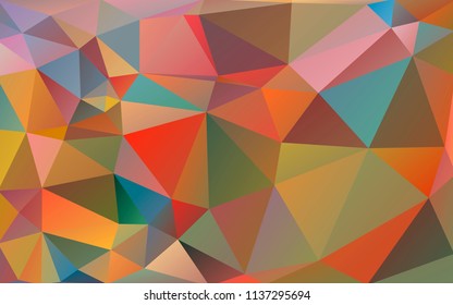 Multicolor background of triangles. Bright colors, festive abstract background.