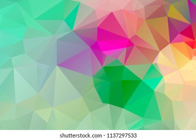 Multicolor background of triangles. Bright colors, festive abstract background
