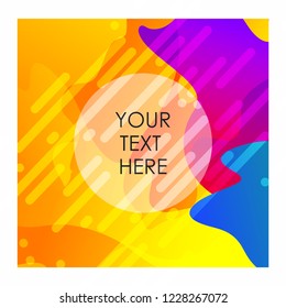 Multicolor background with typography vector