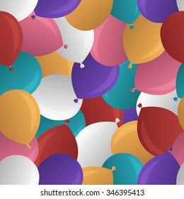 multicolor balloon pile seamless pattern