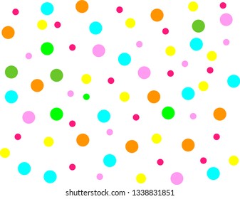 multicolor balls pattern on white background