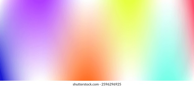 Multicolor banner background template. Minimal color rainbow gradient.