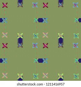 Multicolor beautiful fairy abstract background vintage lovely jeans tissue seamless.